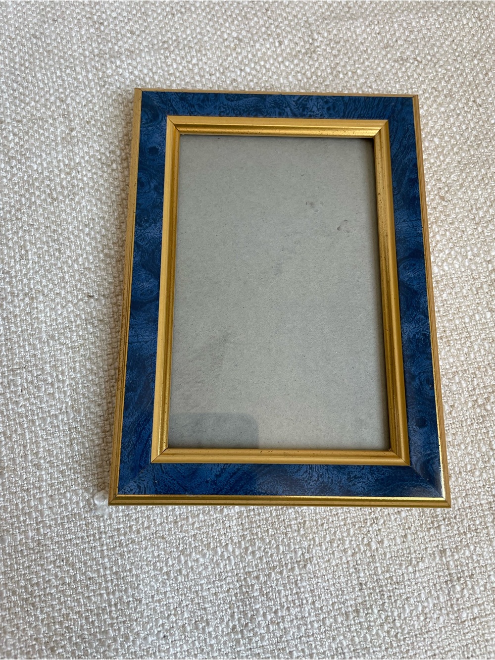 Vintage Classic Blue and Gold Picture Frame Fits 4x6"
